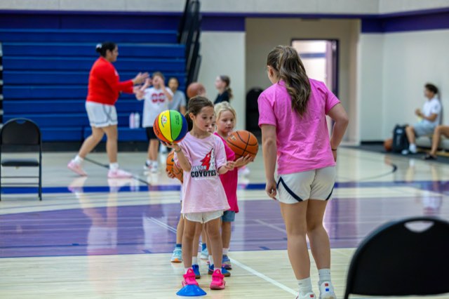 Girls at the Junior Coyotes free All Girls Camp in Kelowna
