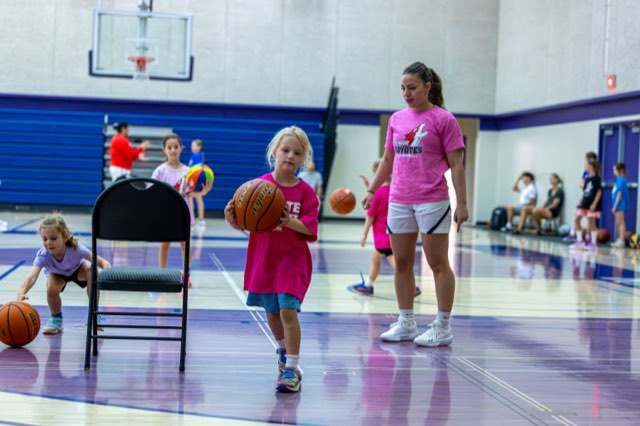 Girls at the Junior Coyotes free All Girls Camp in Kelowna
