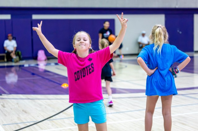 Girls at the Junior Coyotes free All Girls Camp in Kelowna