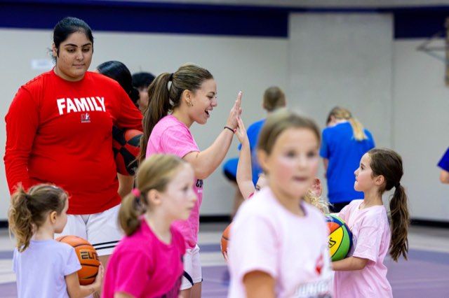 Girls at the Junior Coyotes free All Girls Camp in Kelowna