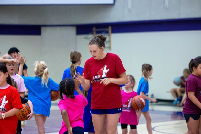 Girls at the Junior Coyotes free All Girls Camp in Kelowna