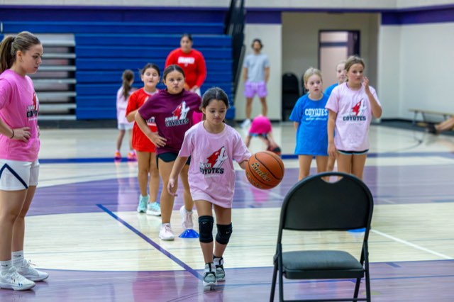 Girls at the Junior Coyotes free All Girls Camp in Kelowna