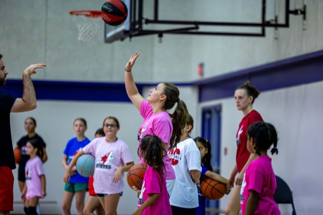 Girls at the Junior Coyotes free All Girls Camp in Kelowna