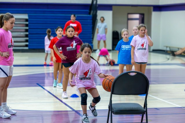 Girls at the Junior Coyotes free All Girls Camp in Kelowna