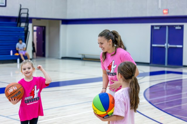 Girls at the Junior Coyotes free All Girls Camp in Kelowna